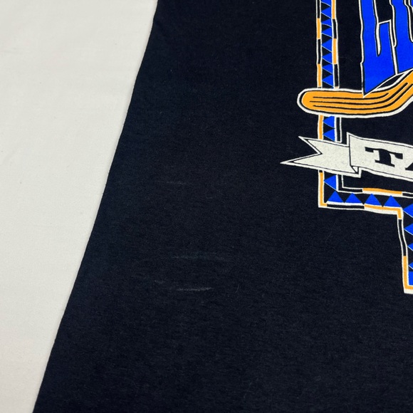 Vtg Tampa Bay Lightning T-Shirt XL 90s Logo 7 Clarence Campbell Conference A1 - Picture 6 of 9